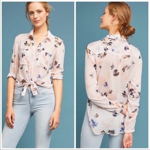 Cloth and Stone Pink Floral Button Down